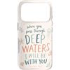 Faith Based Bible Verse Apparel Custodia per iPhone 17 Pro Versetto della Bibbia Cristiana Acque profonde Isaia 43:2