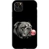 Vintage Bulldog Bubblegum Aesthetic Styl Custodia per iPhone 11 Pro Max Bulldog rosa Bubble Gum carino bulldog amante dei cani grafica donna