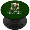 Merry Raccoon Society Divertente procione natalizio con bastoncino di zucchero PopSockets PopGrip Adesivo