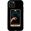 Death Tarot Card Black Cat Witchy Hallow Custodia per iPhone 11 Pro Tarocchi Gatto Nero Morte Gatto Strega Gothic Tarocchi Arte