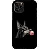 Vintage Pinscher Bubblegum Aesthetic Sty Custodia per iPhone 11 Pro Gomma da masticare rosa Pinscher, simpatica grafica per amanti dei cani