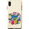 Funny Eighties 80s Costume Party Back to Custodia per iPhone XS Max Back to 80s Nostalgia Roller Skate Boombox Cassette Tape anni '80