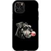 Vintage Schnauzer Bubblegum Aesthetic St Custodia per iPhone 11 Pro Gomma da masticare rosa Schnauzer, simpatica grafica per amanti dei cani