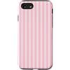 Urban Stripes Minimal Vertical Line Patt Custodia per iPhone SE (2020) / 7/8 Strisce Verticali Rosa Pastello Modello Linea Estetica Minimale