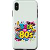 Funny Eighties 80s Costume Party Back to Custodia per iPhone XS Max Pattino a rotelle Boombox retrò vintage anni '80