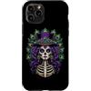 Floral Mexican Halloween Día De Los Muer Custodia per iPhone 11 Pro Messicano Ragazza Anime Giorno Dei Morti Dia De Los Muertos Halloween
