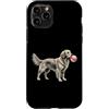 Vintage Retriever Bubblegum Aesthetic St Custodia per iPhone 11 Pro Golden Retriever, gomma da masticare rosa con simpatica grafica per amanti dei cani