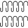 iLamvie 10 ganci neri a S da appendere,piccoli ganci da cucina a forma di S, in acciaio inox, per cucina, bagno, camera da letto e ufficio (nero)