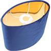 CAXUSD Paralume ovale in velluto con rivestimento in oro, 22,8 x 17,8 x 12,7 cm, copertura per lampada da tavolo, pavimento, lampade da parete, multiuso, accessorio