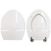 HYDRO HOME Copriwater Ideal Standard Ondine Compatibile , Tavoletta Wc In Legno Rivestito In Poliestere Con Cerniere Regolabili ,Asse Wc Colore Bianco MADE IN ITALY