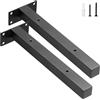 scicent Confezione da 2 staffe per scaffold, capacità 50 kg, design cavo, staffe da parete per mensole (nero, 25 cm)
