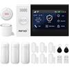 PGST Allarme casa Senza fili 4G GSM,Sistema di Sicurezza WiFi con Schermo Fulltouch Wireless da 4,3 Funziona con Alexa e Google per casa, con sirena sensore porta finestra sicurezza per casa, ufficio