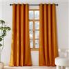 PONY DANCE Tende Oscuranti per Interni con Anelli 2 Pezzi L140 x A240 cm | Arancione, Termiche Isolanti Caldo e Freddo, per Camera da Letto, Privacy, Anti-UV, OEKO-TEX, Blackout Curtains, Moderne