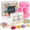 Tassika Kit per la produzione di sapone fatto a mano, kit fai da te per sciogliere e versare il sapone: include base di sapone da 0.9 kg, tazza misurino, set di sapone fatto a mano personalizzato