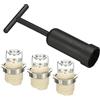 PATIKIL 3 Set G9 Luce Base Presa Kit Ceramica Lampada Supporto Base Bianco | con Presa oring Rimozione Strumento
