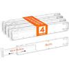 Lifewit Divisori per Cassetti Cucina Alti 6cm, 40 -56cm, Organizer Regolabili per Utensili, Vestiti e Trucchi, Separatori per Cassetti in Plastica per Camere da Letto, 4 Pezzi, Trasparente
