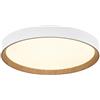B·LED BARCELONA LED Barcelona Plafoniera LED da soffitto 36 W CCT Ø 50 cm effetto legno bianco