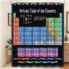 Xiaoterna Tavola periodica degli elementi Tenda da doccia Tenda da bagno nera astratta Tabella degli elementi chimici Tessuto idrorepellente Tende da doccia lavabili in lavatrice 105x160cm