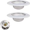 LifgWas 2PCS Filtro Lavandino in Acciaio Inossidabile 11,5 cm - Setaccio per Scarico Anti-Odori e Anti-Intasamenti per Cucina e Lavabo - Colino di Scarico Robusto e Facile da Pulires