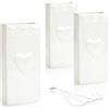 com-four® 3x Umidificatore Termosifoni con Motivo di Cuore | Evaporatore d'Acqua in Bianco Per Umidificare l'Aria della Stanza in Ceramica - 320 ml