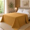 Generico FORTE - Gran Foulard per Divano Telo Copridivano in Tessuto Misto Cotone (250x280) Telo Copritutto Perfetto come Coperta Copriletto Leggero Tinta Unita (Giallo)