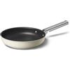 Smeg, Padella Antiaderente CKFF2401CRM, Diametro 24 cm, Manico Ergonomico in Acciaio Inossidabile, Per Tutti i Piani Cottura, Fino a 250° in Forno, Capacità 1,9L, Panna