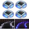 AGPTEK 4 Luci Solari da Giardino LED,2 Modalità Colore | Auto On/Off Luci,per Esterni Sentieri Cortile Ponte Dock Passo Vialetto Percorso Scale (Bianco Caldo/Freddo)