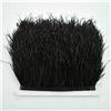 ADAOQIN Passamanerie di Piume di Struzzo da 8-10 cm per lavori di Cucito e Artigianato, Decorazione di gonne con Piume Nere, Nastri con Frange di Piume Naturali