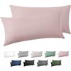 BEDSURE Federe Cuscini 40x60 Cotone - Set da 2, Oeko-TEX, Rosa