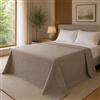 Generico FORTE - Gran Foulard per Divano Telo Copridivano in Tessuto Misto Cotone (250x280) Telo Copritutto Perfetto come Coperta Copriletto Leggero Tinta Unita (Tortora)