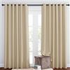 PONY DANCE Tende Termiche Isolanti per Interni 2 Pezzi L 200 x A 210 cm Tenda Oscurante per Salotto con Anelli Termica Isolante Freddo Pannelli Divisori, Beige Curtains