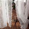 Generic Tende in Pizzo Bianco, Tende a Trasparente in Tulle in Stile Contemporaneo Eleganti Tende Blackout per Camera da Letto Soggiorno Portiera della(W*H:140x270cm(55x106inch), Hooks Top)