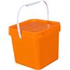 Sharplace Contenitore per Alimenti a Secchiello Quadrato Multifunzionale con Manico E Coperchio Secchio Multiuso per L'acqua di Verniciatura per La Casa, 5l 20x20x18.6cm