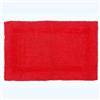 HOMESCAPES Tappetino da bagno assorbente, in cotone, 50 x 80 cm, colore: rosso