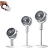 Generic Ventilatore da terra per camera da letto, 3 velocità, USB, per tutta la stanza, con oscillazione di 90° e altezza regolabile, silenzioso ventilatore a piedistallo per casa, ufficio, dormitorio