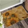 Generic Zerbino autunnale con girasole, farfalle gialle, zerbino per ingresso esterno e interno, decorazione vintage, in gomma, impermeabile, antiscivolo, antipolvere, assorbente, facile da pulire, 73 x 43 cm