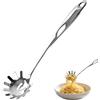 Syncharm Cucchiaio per Spaghetti in Acciaio Inox, 34,3cm Cucchiaio per Pasta con Manico Ergonomico e Anello, Mestolo Spaghetti Professional, Lavabile in Lavastoviglie, Servispaghetti per Cuocere Pasta Insalate