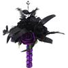 Kdjuope Fiori Artificiali Neri, in Stile Gotico, per Decorazioni Da Giardino, per Le Feste O per Halloween, Rosa Nera
