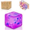 Graphinza snowflake Soft Cube Squeeze Toy - small and Medium Cube Toys, Sensory Toys, Soft Stress Relief Cubes for Kids and Adults - Durable Design (Medium purple)