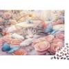 5M3D7C8V Gatto Carino Puzzle 1000 Pezzi Carta per Adulti Giardino da Sogno con Farfalle Puzzle per Famiglia Relax Arredo Regalo 38x26cm/1000pcs