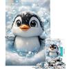 BGfhgDSR Puzzle da 1000 pezzi per adulti con simpatici pinguini che fanno il bagno Gioco pratico di analisi e logica compleanno e Natale (dimensioni 50x75cm)