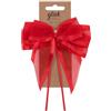 Glick Fiocco di nastro con bordo satinato, perfetto per accessori regalo, 17,5 x 12 cm, rosso