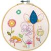 Vervaco Kit Ricamo Prestampato Cuscino FIORI ELEGANTI Copricuscino Con Cerniera Set Ricamo Principianti 18 x 18 cm Accessori Per Lavoretti Creativi DIY Casa Decor Hobby Adulti Embroidery