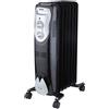 Zephir RADIATORE OLIO / TERMOSIFONE PORTATILE ZEPHIR ZRA1517 7 ELEMENTI 1500 W NERO