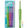 TePe Spazzolino TePe Compact Tuft, Colori Assortiti, 3pz | Pulizia precisa di aree difficili da raggiungere, Ottimale per pulizia di impianti e apparecchi