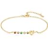 ALBERTBAND Cavigliera Con Pietra Di Nascita Donna Cavigliera Cuore Regolabile Con Pietre Di Nascita Simulate Bracciale Caviglia Personalizzato Regalo Per Moglie Fidanzata Mamma Figlia