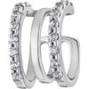 JC Jeweller Carat Mono polsini Cuff orecchino in argento 925 rodiato da donna con confezione regalo, Argento