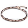 PANDORA Timeless Bracciale placcato in oro rosa 14k con cristallo nero, 16