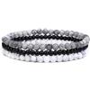 Self-Discovery Mala Set di Braccialetti con Cristalli Guaritrici per Donne - Gioielli con Perle da 4mm Elastici, Regalo Spirituale (Pietra Mappa)
