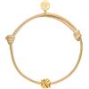 Purelei Aloha - Bracciale regolabile in tessuto beige con ciondolo a forma di simbolo - acciaio inossidabile placcato oro - oro/argento/oro rosa - max 12 cm, Eine Grösse, Acciaio inossidabile